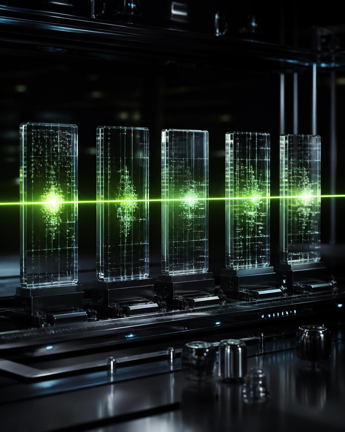A precision testing array scanning multiple AI instruction candidates